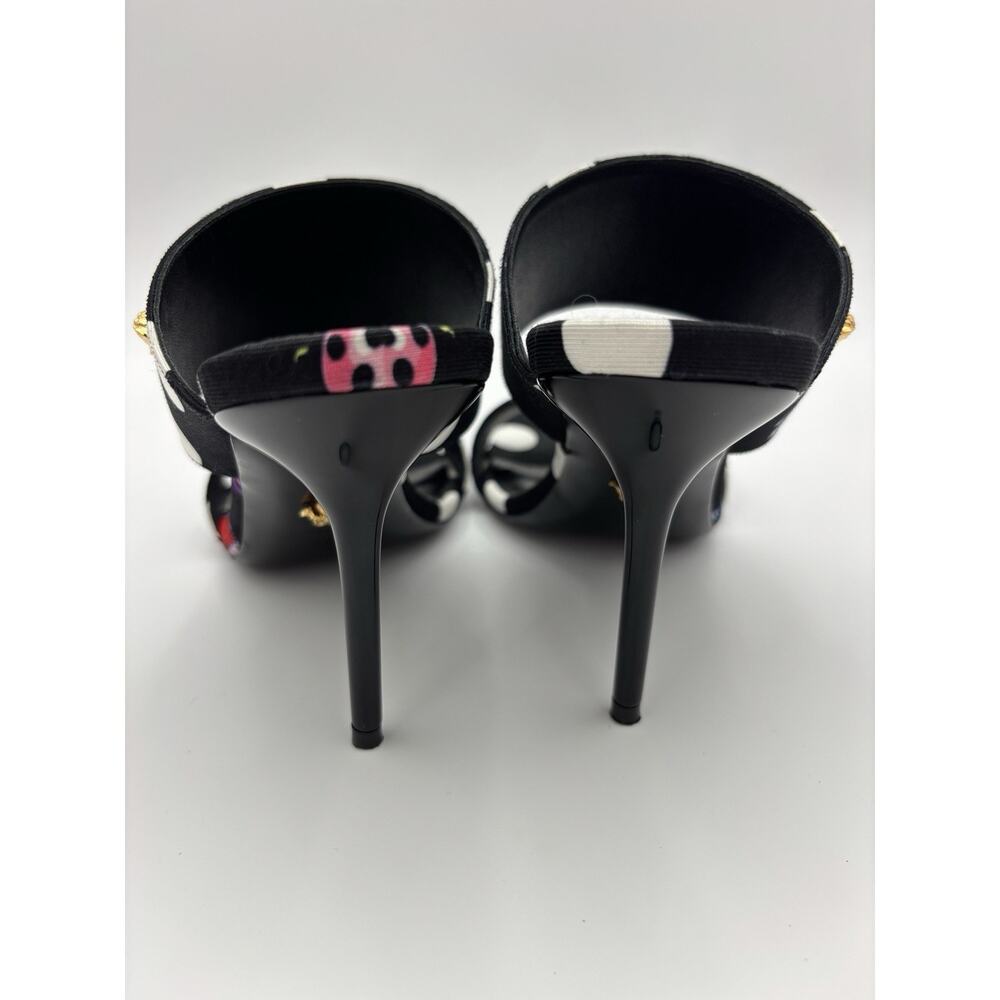 Versace x Dua Lipa Collab Slides Heeled Sandals Size 38.5 / 8.5 Medusa Insignia - Picture 5 of 16